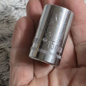 Crescent 15 mm Socket 1/2 Inch Drive, Single Tool 12 Point